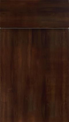 Handleless Dark Walnut Kitchen Doors